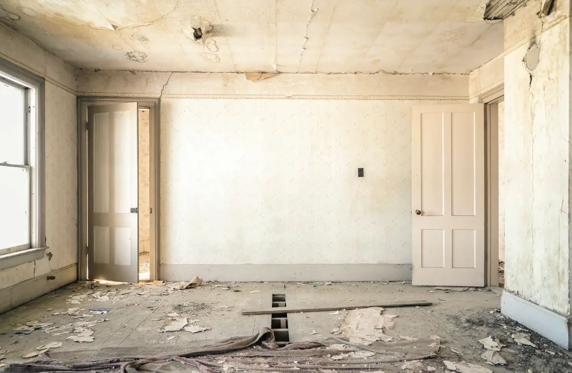 Waste disposal crew managing a cleanout project in Michigan City